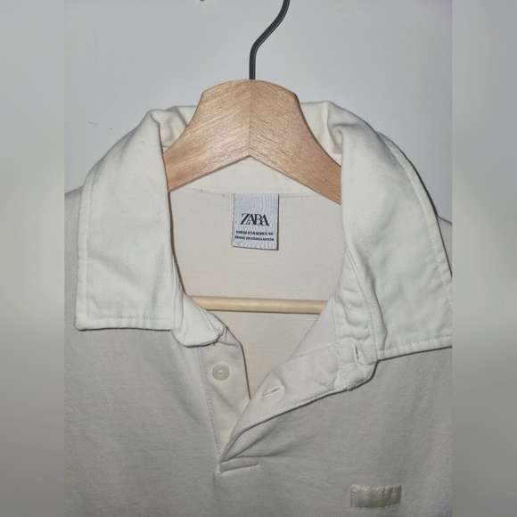 Mens zara polo shirt white medium - Picture 3 of 5